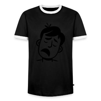 fatigue - T-shirt contrasté Homme - noir/blanc - Devant - AI Model Female 172 light (172cm) & AI Model Male 178 light (178cm)