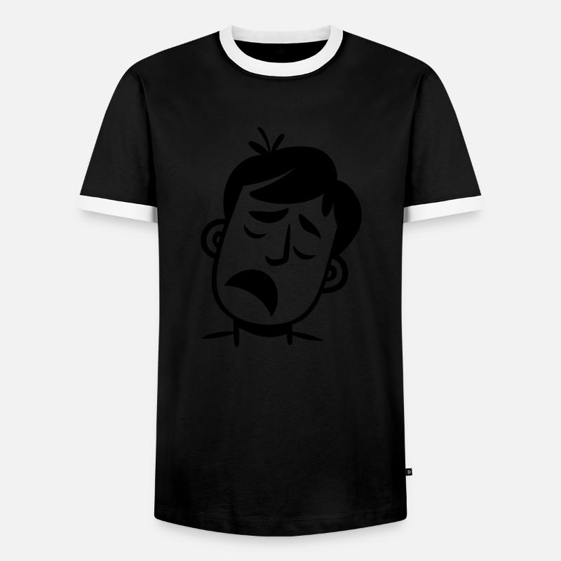 fatigue - Men's Ringer Shirt - black/white