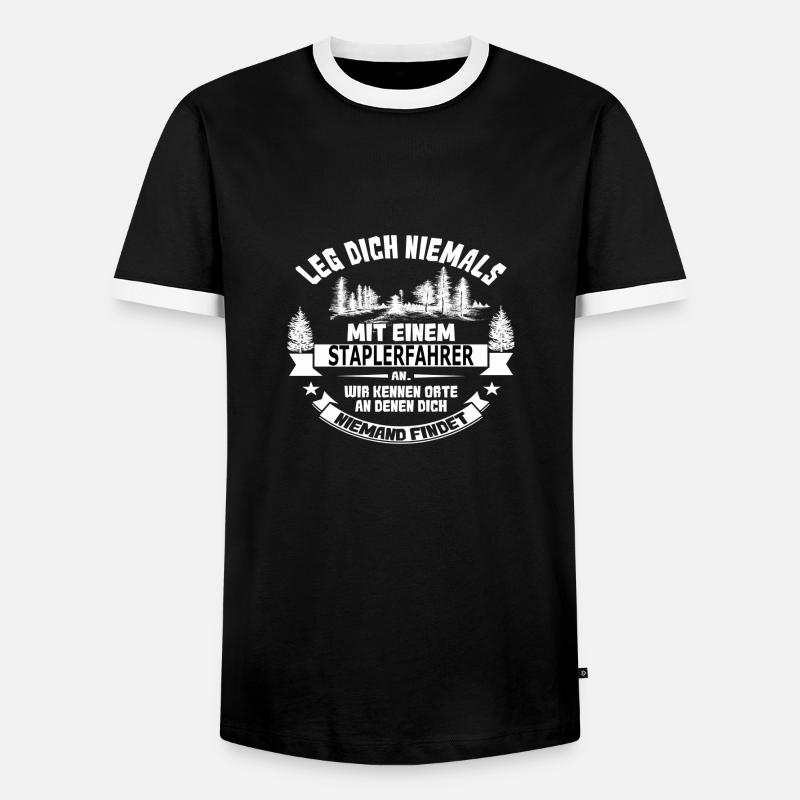 staplerfahrer - Männer Kontrast-T-Shirt - Schwarz/Weiß