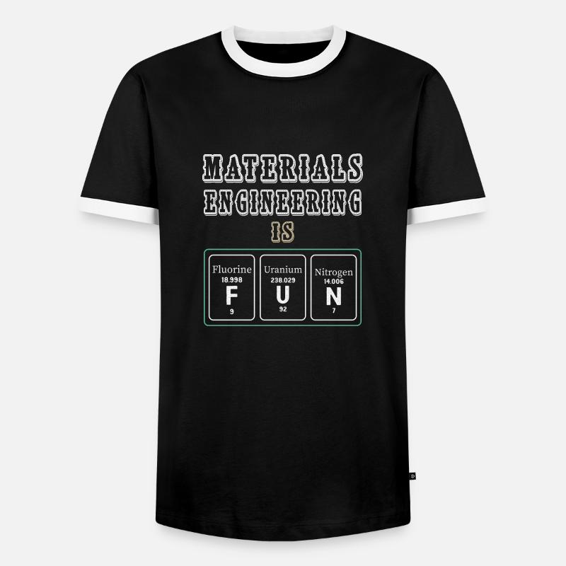 Materials Engineering Is Fun - Men's Ringer Shirt - black/white