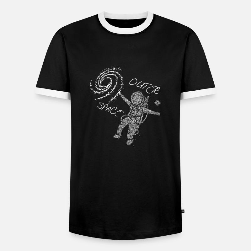 Raumfahrer Astronaut Outer Space - Männer Kontrast-T-Shirt - Schwarz/Weiß