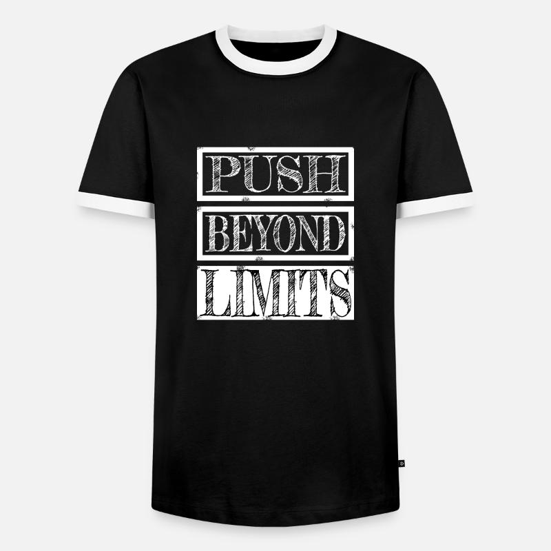 Devis d’entraînement Citations d’endurance - T-shirt contrasté Homme - noir/blanc