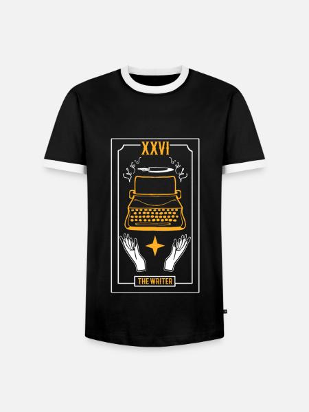 The Writer Romanschriftsteller - Männer Kontrast-T-Shirt - Schwarz/Weiß