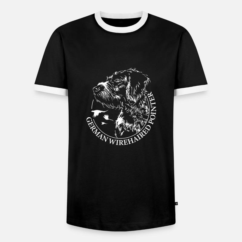 German Wirehaired Pointer Jagdhunde Wilsigns - Männer Kontrast-T-Shirt - Schwarz/Weiß