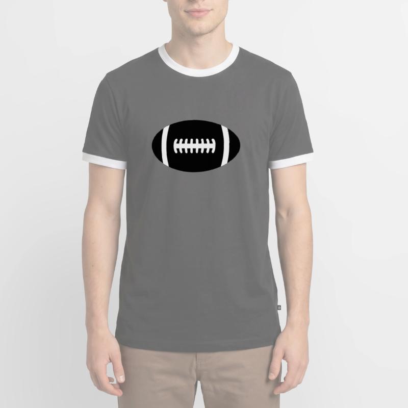 Ballon de Rugby T-shirt contrasté Homme