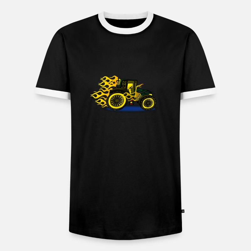 Traktor-Tuning - Männer Kontrast-T-Shirt - Schwarz/Weiß