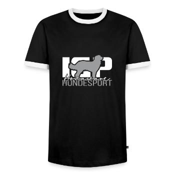 IGP HOVAWART Hundesport Wilsigns Hund Hunde - Männer Kontrast-T-Shirt - Schwarz/Weiß - Vorne - AI Model Female 172 light (172cm) & AI Model Male 178 light (178cm)