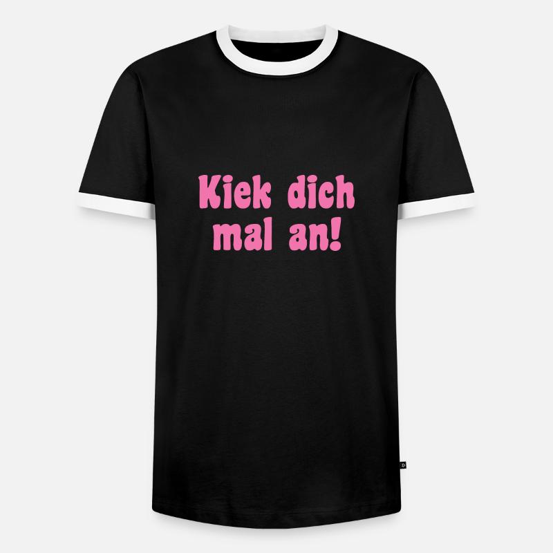 Model Saying Berlin - Men's Ringer Shirt - black/white