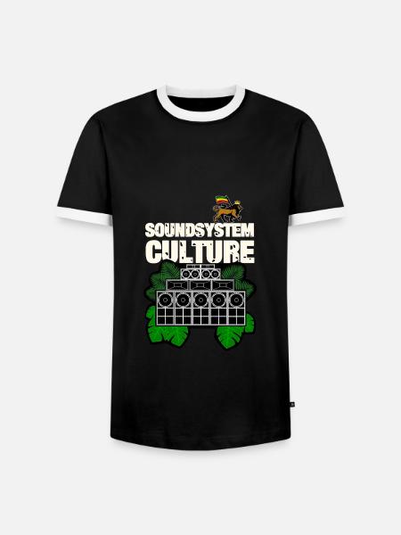 Soundsystem Culture - Männer Kontrast-T-Shirt - Schwarz/Weiß