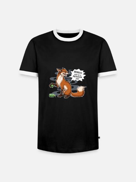 Out of Motivation - Männer Kontrast-T-Shirt - Schwarz/Weiß