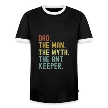 Ant - Men's Ringer Shirt - black/white - Front - AI Model Female 172 light (172cm) & AI Model Male 178 light (178cm)