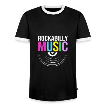 Chaussette Hop - T-shirt contrasté Homme - noir/blanc - Devant - AI Model Female 172 light (172cm) & AI Model Male 178 light (178cm)