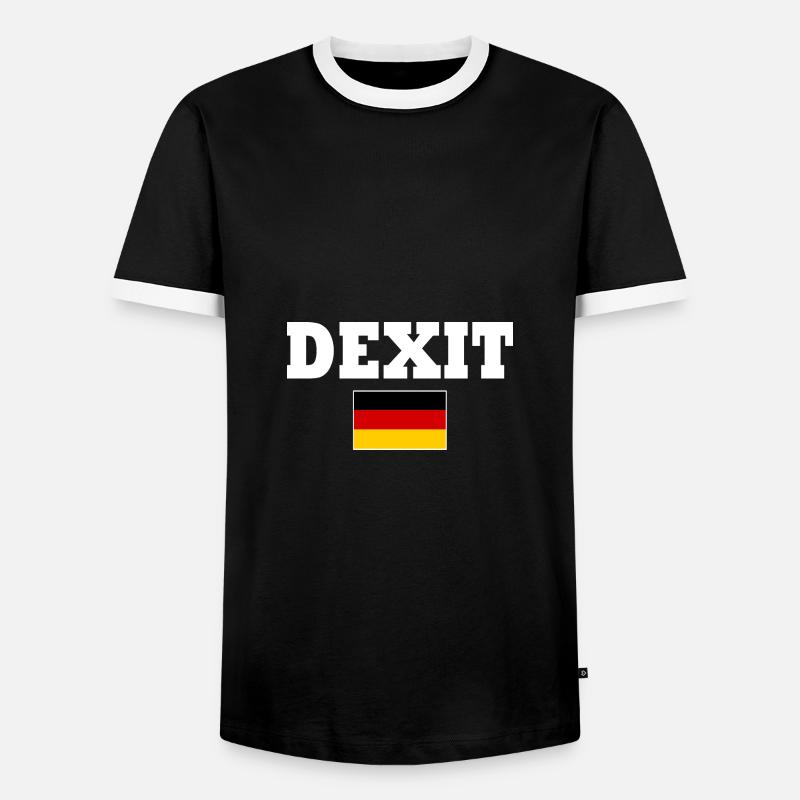 Dexit - Männer Kontrast-T-Shirt - Schwarz/Weiß