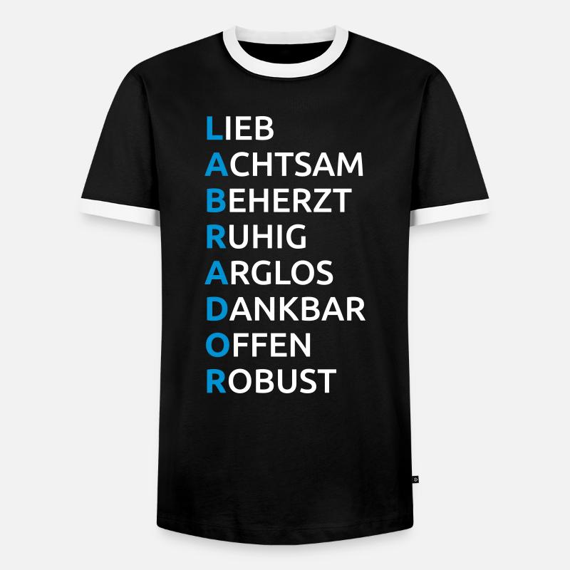 Labrador Eigenschaften Spruch - Männer Kontrast-T-Shirt - Schwarz/Weiß