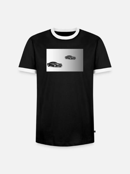 car - Men's Ringer Shirt - black/white