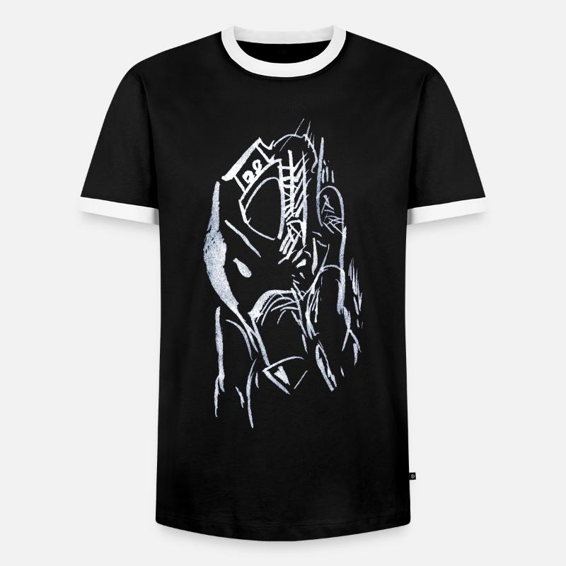 Abstract - Men's Ringer Shirt - black/white