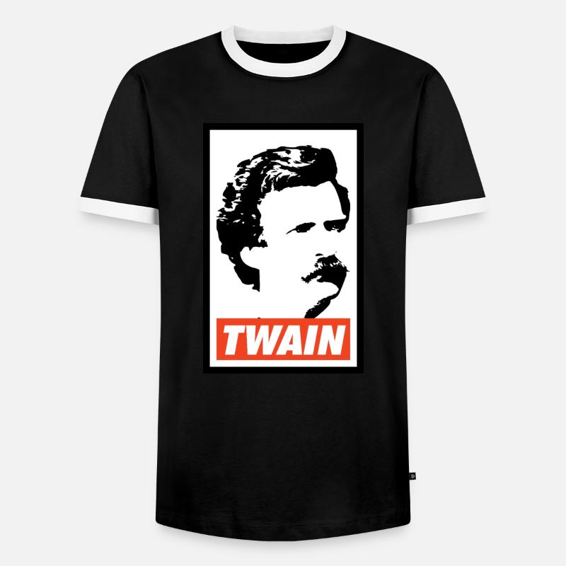 Mark Twain - Men's Ringer Shirt - black/white