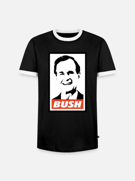 George H.W. Busch - Männer Kontrast-T-Shirt - Schwarz/Weiß