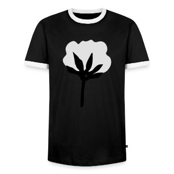 cotton - Men's Ringer Shirt - black/white - Front - AI Model Female 172 light (172cm) & AI Model Male 178 light (178cm)