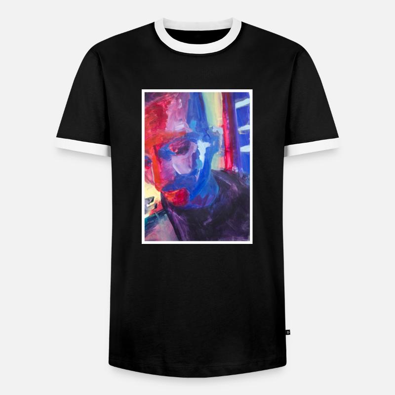 Original Kunstdruck "LSD" - Männer Kontrast-T-Shirt - Schwarz/Weiß