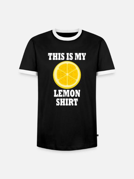 Zitrone, Zitrusfrüchte, Zitronensaft, Limonade - Männer Kontrast-T-Shirt - Schwarz/Weiß