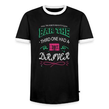 awesome christmas tree quote engineer humor - Männer Kontrast-T-Shirt - Schwarz/Weiß - Vorne - AI Model Female 172 light (172cm) & AI Model Male 178 light (178cm)