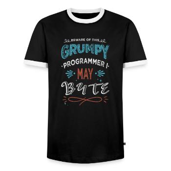 c sharp programming quote fathersday statement - Männer Kontrast-T-Shirt - Schwarz/Weiß - Vorne - AI Model Female 172 light (172cm) & AI Model Male 178 light (178cm)