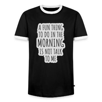 not talk to me - Männer Kontrast-T-Shirt - Schwarz/Weiß - Vorne - AI Model Female 172 light (172cm) & AI Model Male 178 light (178cm)