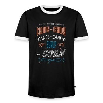 citation drôle barbe gang bubaprints maladroit - T-shirt contrasté Homme - noir/blanc - Devant - AI Model Female 172 light (172cm) & AI Model Male 178 light (178cm)