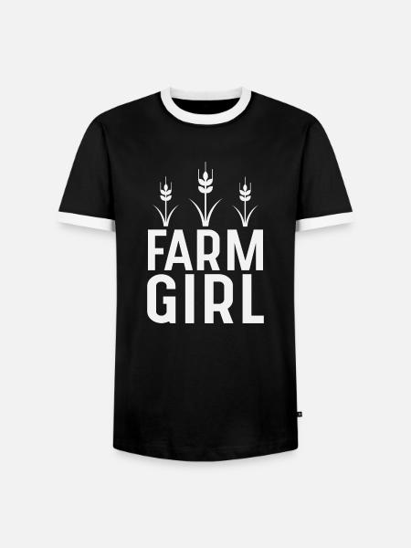 Fille de ferme - T-shirt contrasté Homme - noir/blanc