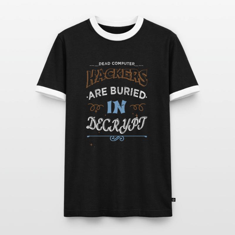 hacker fans computer funny equestrian hacking code Männer Kontrast-T-Shirt