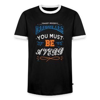 Roman Livres Littéraire Rat de bibliothèque Éditeur BMX Noël - T-shirt contrasté Homme - noir/blanc - Devant - AI Model Female 172 light (172cm) & AI Model Male 178 light (178cm)