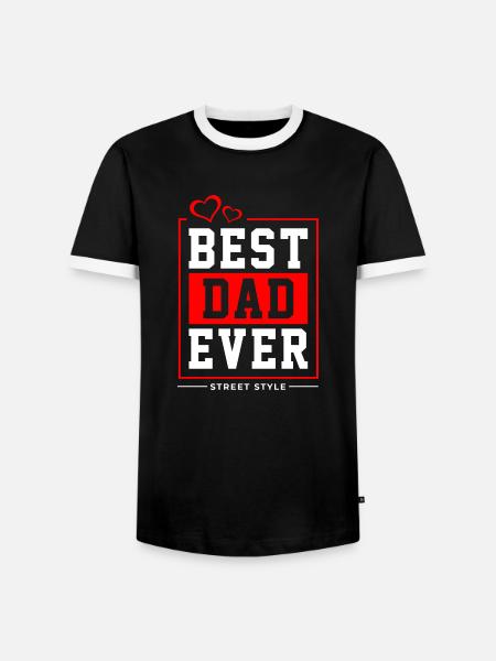 Best Dad Ever - Männer Kontrast-T-Shirt - Schwarz/Weiß