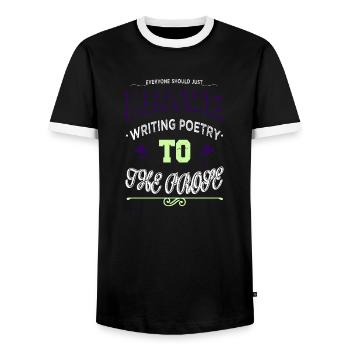 quote love geek birthday inspirational feminine - Männer Kontrast-T-Shirt - Schwarz/Weiß - Vorne - AI Model Female 172 light (172cm) & AI Model Male 178 light (178cm)