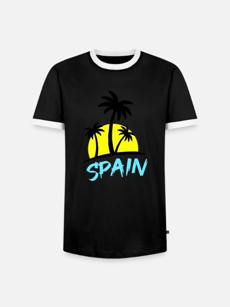 spain - Männer Kontrast-T-Shirt - Schwarz/Weiß