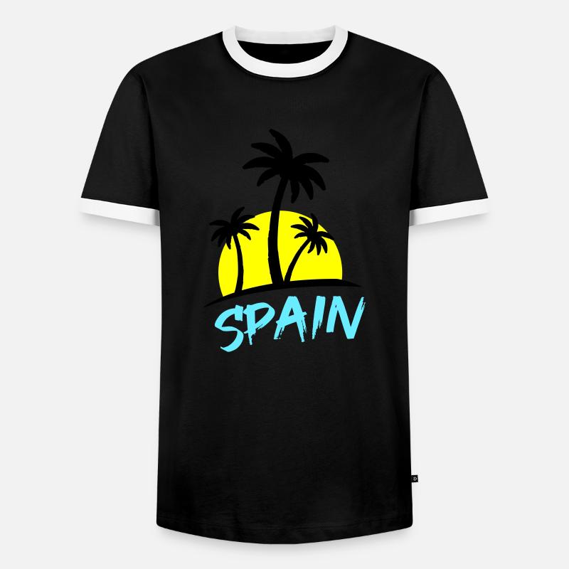 spain - Männer Kontrast-T-Shirt - Schwarz/Weiß
