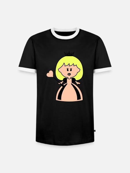 princesse amour - T-shirt contrasté Homme - noir/blanc