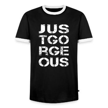 Tout simplement génial juste magnifique le meilleur des meilleurs - T-shirt contrasté Homme - noir/blanc - Devant - AI Model Female 172 light (172cm) & AI Model Male 178 light (178cm)