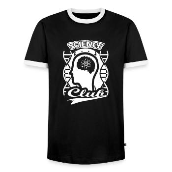 Chemise Science Club - T-shirt contrasté Homme - noir/blanc - Devant - AI Model Female 172 light (172cm) & AI Model Male 178 light (178cm)
