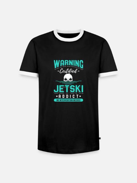 Certified Jet Ski Addict - Männer Kontrast-T-Shirt - Schwarz/Weiß