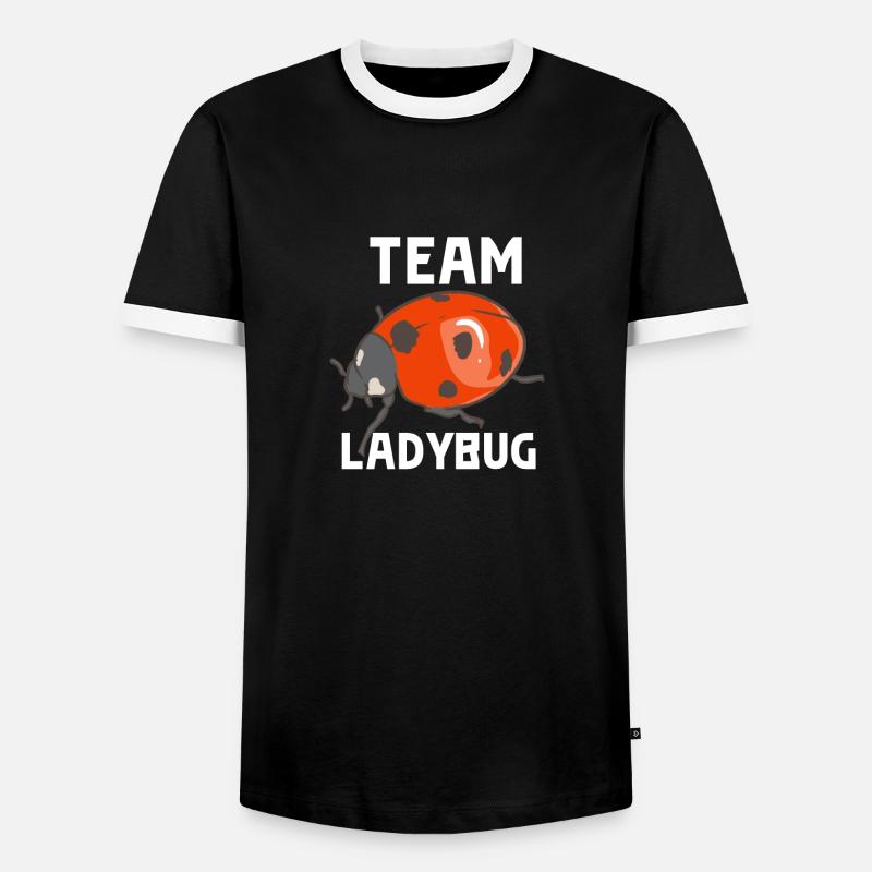 Team Ladybug - Männer Kontrast-T-Shirt - Schwarz/Weiß