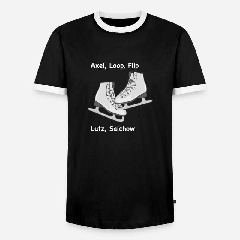 Axel Loop Flip - Männer Kontrast-T-Shirt - Schwarz/Weiß