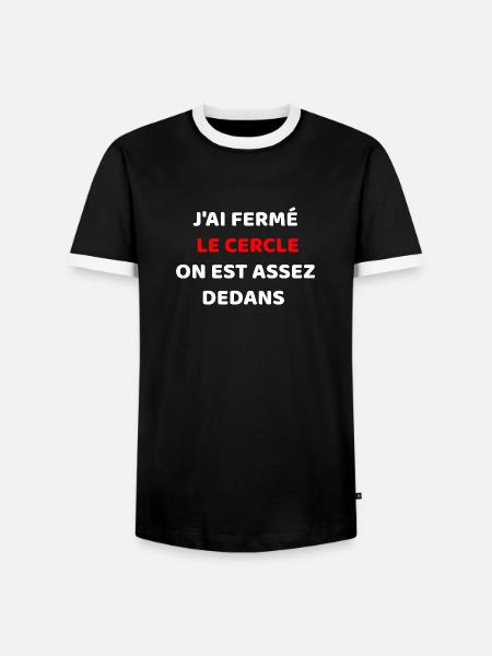 I closed the circle - Men's Ringer Shirt - black/white