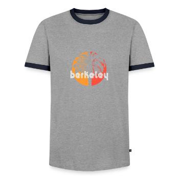 Berkeley Californie Souvenir de vacances artistiques - T-shirt contrasté Homme - gris/marine  - Devant - AI Model Female 172 light (172cm) & AI Model Male 178 light (178cm)