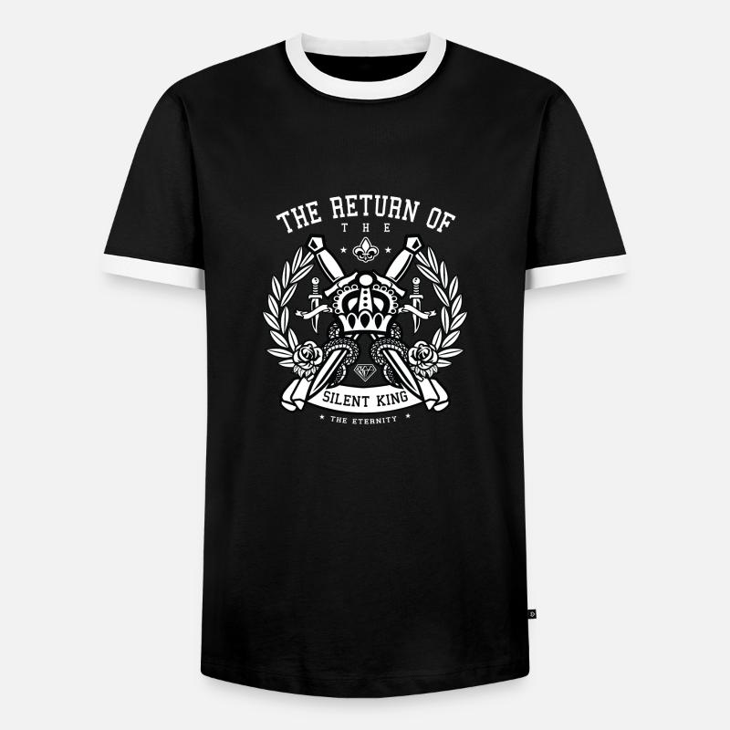 Crown - Men's Ringer Shirt - black/white