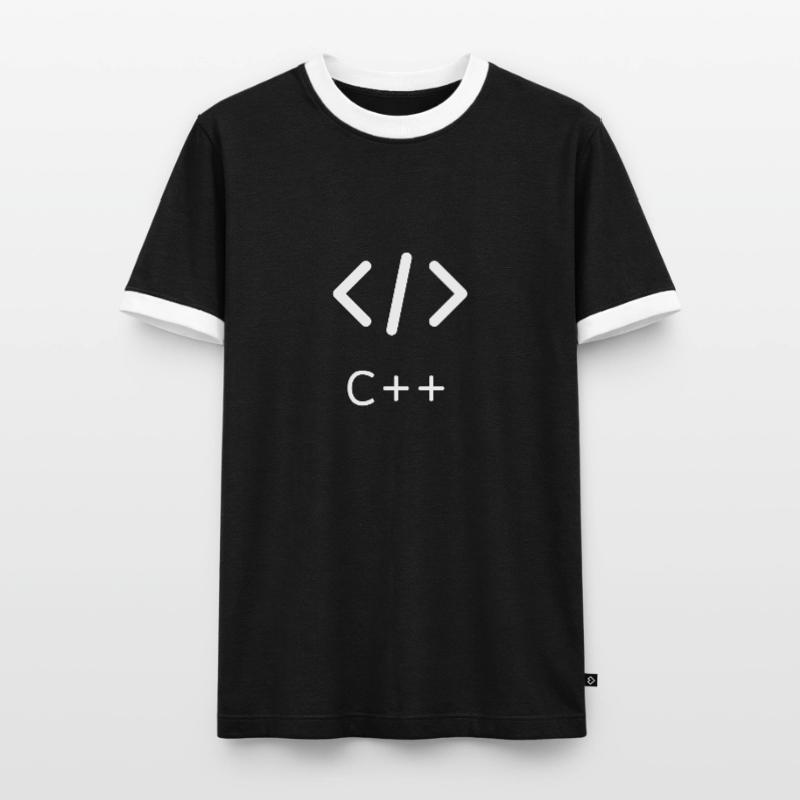 Programmer C++ Langage de programmation T-shirt contrasté Homme