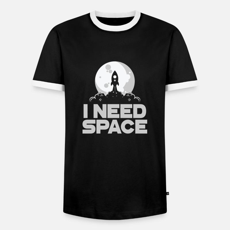 I NEED SPACE - Men's Ringer Shirt - black/white