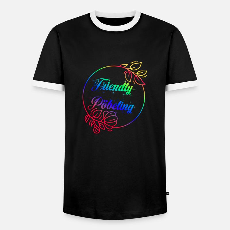 FriendlyPöbeling Rainbow - Männer Kontrast-T-Shirt - Schwarz/Weiß
