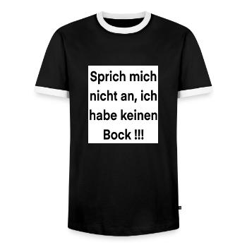 Keinen Bock! - Männer Kontrast-T-Shirt - Schwarz/Weiß - Vorne - AI Model Female 172 light (172cm) & AI Model Male 178 light (178cm)