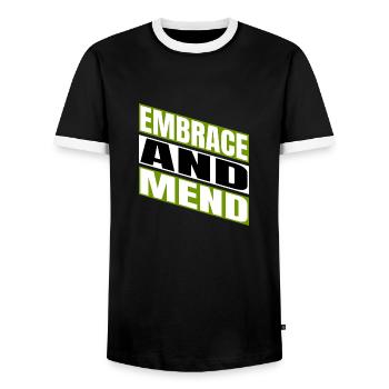 Fournir du soutien idée cadeau pratiques de guérison geek - T-shirt contrasté Homme - noir/blanc - Devant - AI Model Female 172 light (172cm) & AI Model Male 178 light (178cm)